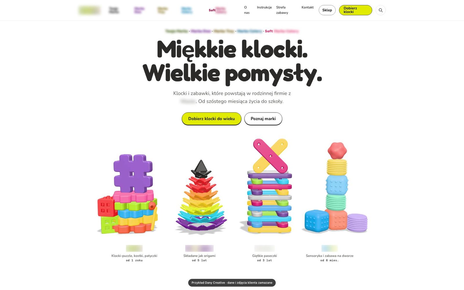 Strona Producent klocków, sklep internetowy